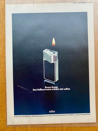 1976 braun linear feuerzeug - linear,