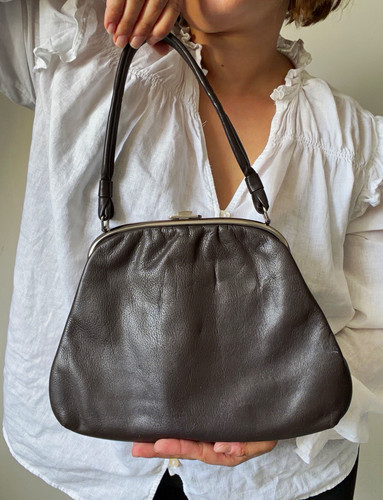 Damen leder handtasche - leder, braun